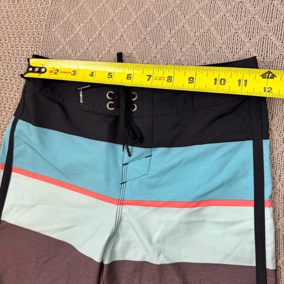 O'Neill Boys Youth Aqua and Brown Board Shorts 24/8 - Picture 6 of 13